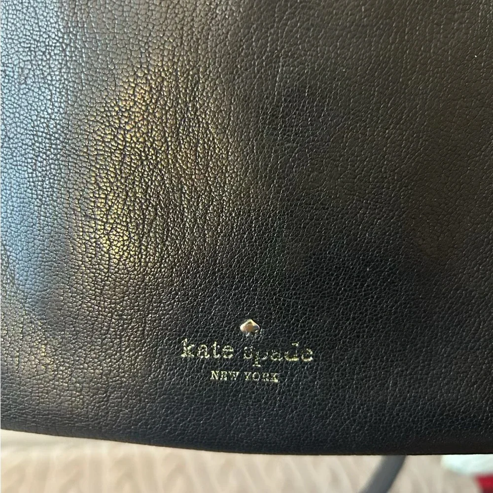 SOLD- Kate Spade Black Textured Leather Crossbody - Picture 4 of 4